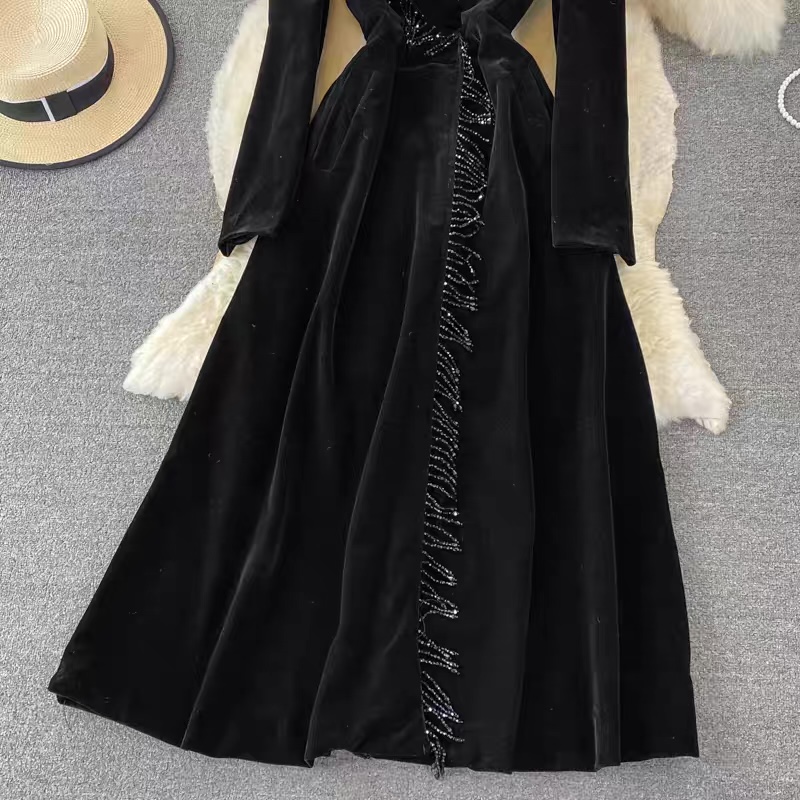 VIP attitude premium  suede dress FD91 images